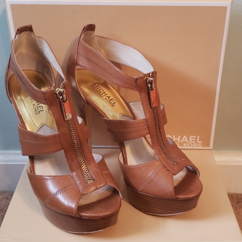 Michael Kors strappy platform heels